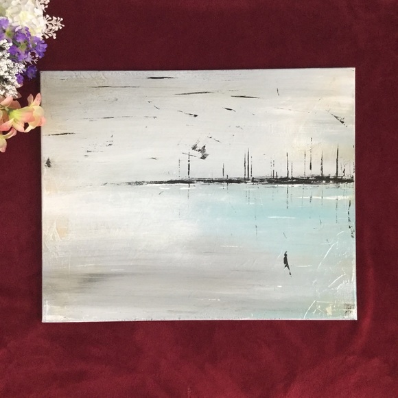 Acrylics Abstract Landscape - Winter Landscape - Picture 2 of 8